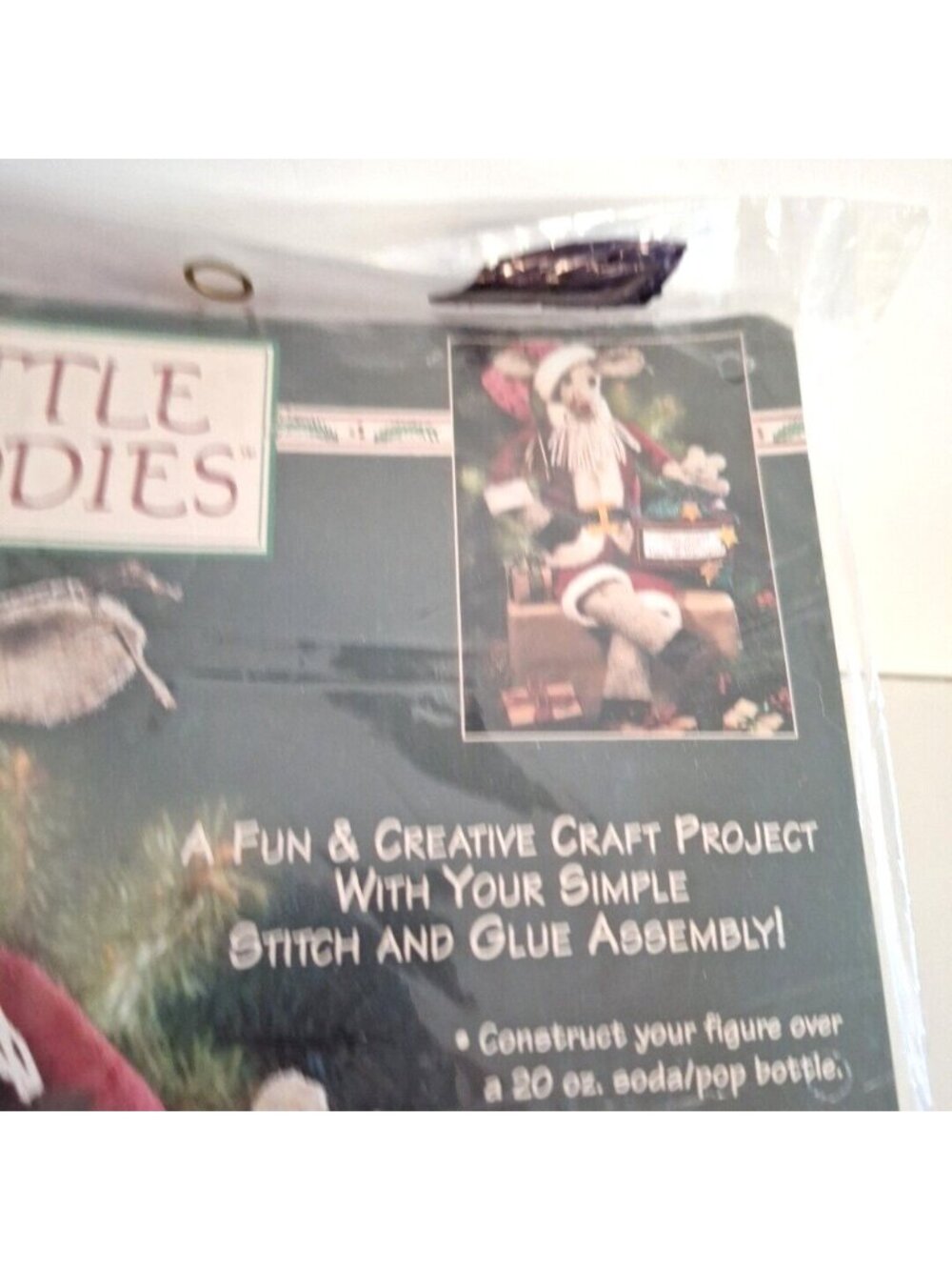 Bottle Buddies Santa Deer Dimenstions Craft Kit 13" 1997 #62125 - Picture 3 of 7